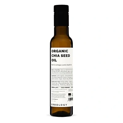 Afbeelding van 100% Biologische Koudgeperste Chiazaadolie 250ml Rijk aan omega 3 en vitamine E