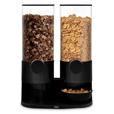 Afbeelding van MikaMax Design Cereal dispenser Makkelijk je schaal vullen Zwart 27,5 x 16 38,5 Keuken accessoire Cornflakes