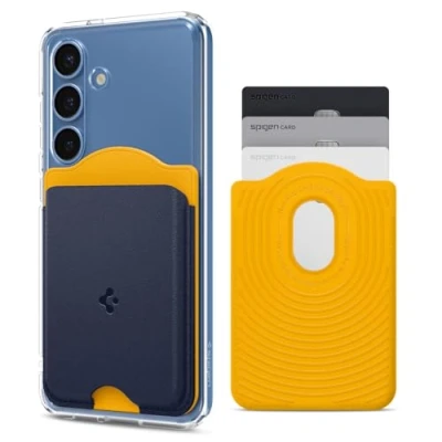 Afbeelding van Spigen Nano Pop MagFit magnetische Kaarthouder 3 Kaarten Compatibel met Hoes Ontworpen voor Samsung Galaxy S25/S25+/S25 Ultra Modellen Bosbessen Marine