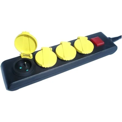 Afbeelding van Stekkerdoos GAO IP44 4 stopcontacten, schakelaar, 1,5m kabel