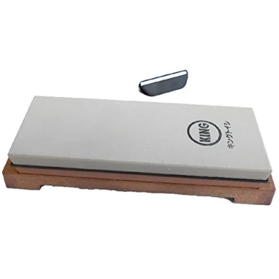 Afbeelding van King Japanse Grit 1000/6000 Combinatie Slijpsteen KW 65 en Naniwa QX 0010 Blade Hoek Guide: Bundel 2 Artikelen