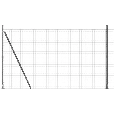 Afbeelding van vidaXL Euro Fence met 7 Flensposten 1,6x10 m Gegalvaniseerd Staal