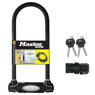 Afbeelding van Masterlock U bar with hardened steel shackle 280mm x 110mm Æ 13mm w/4 keysanti 8195EURDPROLW