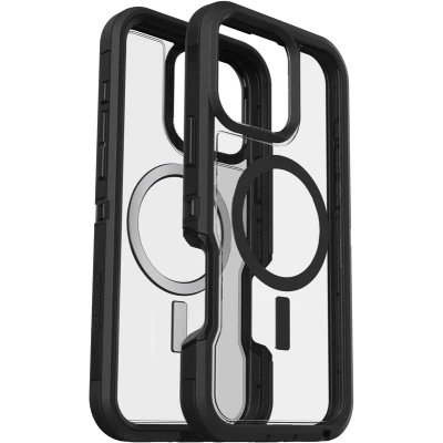 Afbeelding van OtterBox Defender Series XT MagSafe hoes voor iPhone 16 Pro Max, schokbestendig, valbestendig, ultrarobuust, 7x getest volgens militaire standaard, Transparent/Zwart, Zonder Verpakking