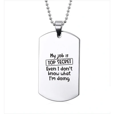 Afbeelding van Ketting RVS My Job Is Top Secret