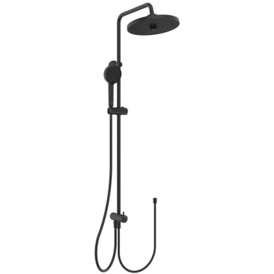Afbeelding van Ideal Standard Ceraflow T25+ douchezuil met omvormer, complete set voor douche, zwart zijde