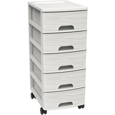 Afbeelding van 5 laden opbergkast met Wit 26,7 x 36 62,8 cm