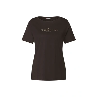Afbeelding van Street One Tshirt print, Dames, Maat: 46, Braun