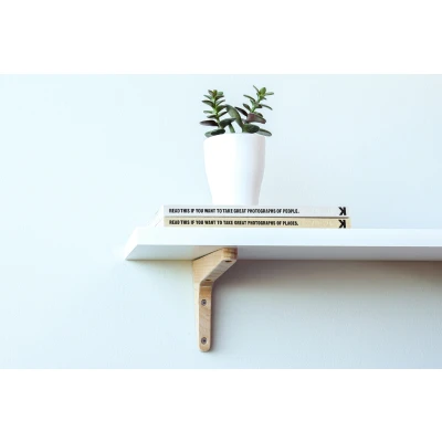 Afbeelding van Houten Plankdrager L Model 12,5 x 20 cm Beuken Per Stuk
