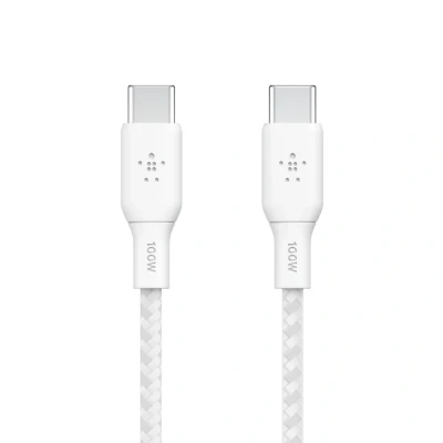 Afbeelding van Belkin Usb C naar Kabel 100W 3m Nylon Wit