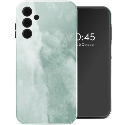 Afbeelding van Samsung Galaxy A15 (5G) Hoesje Kunststof Selencia Hardcase/Backcover Marble Grayed Jade Telefoonhoesje