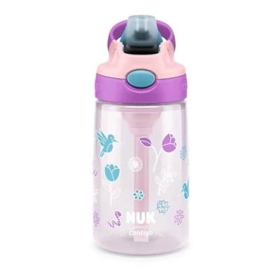 Afbeelding van NUK Powered by Contigo Easy Straw Cup, 420 ml, lekvrij, vanaf 4 jaar, 1 stuk, roze