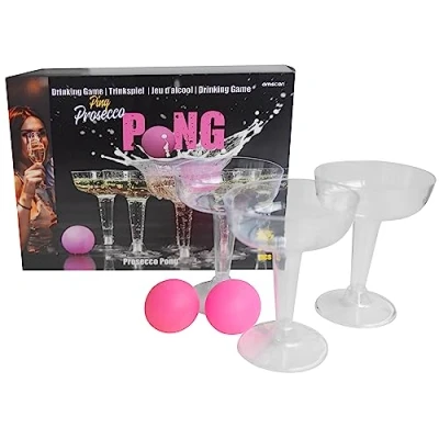 Afbeelding van Amscan Prosecco pong 12 cups met 3 ballen