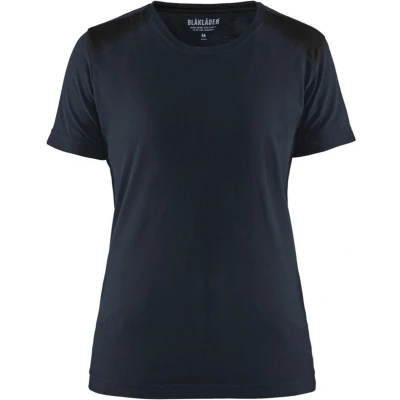 Afbeelding van Blaklader Dames T shirt 3479 1042 Donker marineblauw/Zwart XS