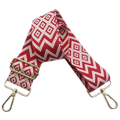 Afbeelding van Schouderriem voor tas, 5 cm, brede riem, schoudertas, verstelbaar, schouderriem, verwisselbare handtas met goudkleurige gesp, dames, doe het zelf, accessoires (rood), 03