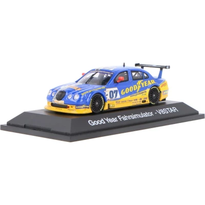 Afbeelding van Jaguar S type Goodyear Fahrsimulator V8 Star Schuco Modelauto 1:43 2002 / 2003 04850
