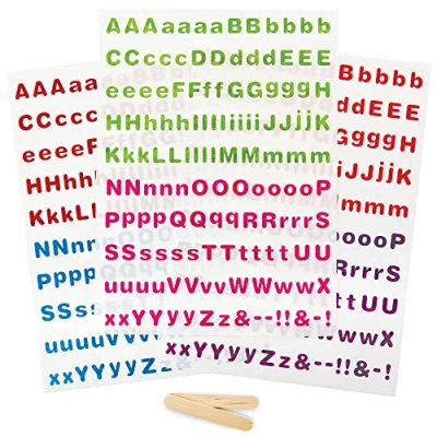 Afbeelding van Baker Ross FC915 Letter Rub On Transfer Stickers Set van 425, Stickers, Kinderen Waterdicht Knutsel Keramisch Hout en Papier
