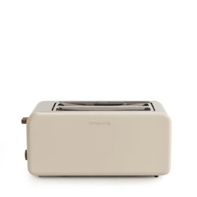 Afbeelding van CREATE TOAST RETRO XL sleuven Broodrooster Voor Brede Plakken 6 niveaus Functies 1500W