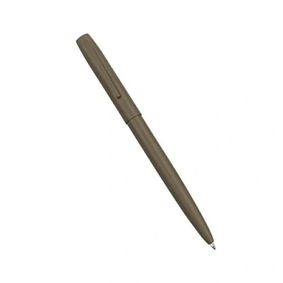 Afbeelding van Rite in the Rain Allweather zwarte metalen clicker pen inkt (nr. 97) Flat Dark Earth Barrel/Black Ink