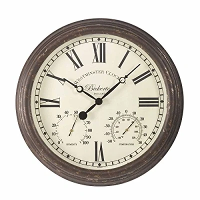 Afbeelding van Bickerton wandklok &amp; thermometer 38,1 cm