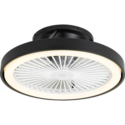 Afbeelding van QAZQA Smart plafondventilator zwart incl. LED met afstandsbediening