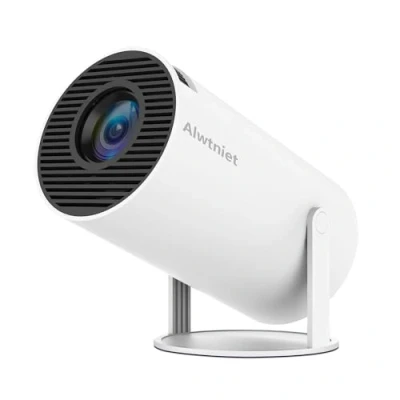 Afbeelding van beamer 4K 1080P Full HD ondersteund, mini projector Android 11.0 5G WiFi 6 BT 5.0, smart 200ANSI 8000L auto horizontale trapezoïd correctie, mobiele telefoon 180 draaibaar (wit)