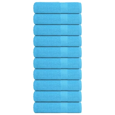 Afbeelding van VidaXL Douchehanddoeken 10 st 70x140 cm 360 g/m² 100% katoen turquoise