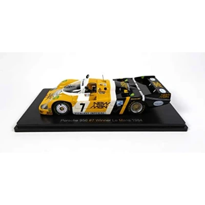 Afbeelding van Auto 1/43 compatibel met Porsche 956# 7 Winnaar Le Mans 1984 Ludwig Pescarolo Spark voor Hachette Japon (LM03)