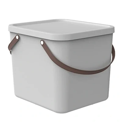 Afbeelding van Rotho Prullenbak van 40L Opbergcontainer Wit mat