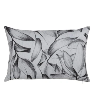 Afbeelding van Kussen Polyester Katoen Wit Zwart Lakens 45 x 30 cm