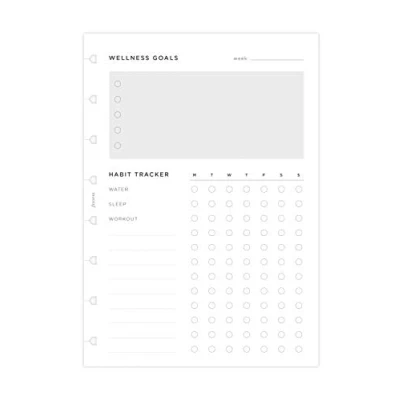 Afbeelding van Filofax navulbare Notebook A5 Wellness Trackers Refill