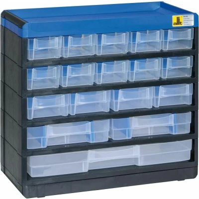 Afbeelding van Allit 464610 Opbergkast voor kleine onderdelen (b x h d) 300 285 135 mm Zwart, Blauw 1 stuk(s)