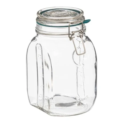 Afbeelding van 5Five Weckpot/inmaakpot Jarro 1,5L glas beugelsluiting D15 x H20 cm Weckpotten