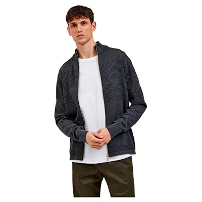Afbeelding van SELECTED HOMME SLHMAINE LS gebreide cardigan W NOOS jas, donkergrijs melange, M, dark grey M