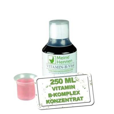 Afbeelding van Meine Hennen vitamine B Vital 250 ml, complex voedingssupplement Voor kippen, duiven en kwartels. uw pluimvee ter ondersteuning van een normaal zenuwstelsel metabolisme