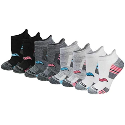 Afbeelding van Saucony Multipack sportsokken met lus op de hiel lopen (8 stuks) voor dames, grijs paar), (5 10)
