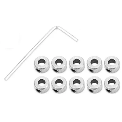 Afbeelding van Asvergrendelingskraag, vergrendelingsaskraag, 10 stuks schachtkraag Galvaniseren Ferronickel schachtvergrendelingskraagring(5,1 mm)