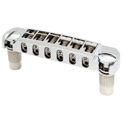 Afbeelding van Musiclily Pigtail stijl Wraparound Adjustable Brug met Verstelbare Zadels voor Les Paul Elektrische Gitaar, Chroom