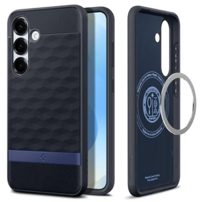 Afbeelding van Spigen Parallax MagFit Case voor Samsung Galaxy S25 hoesje, Compatibel met MagSafe Navy Violet