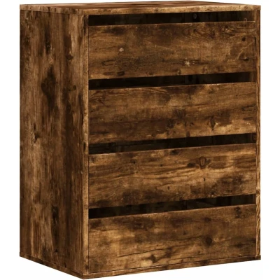 Afbeelding van vidaXL Ladekast 60x41x76 cm bewerkt hout gerookt eikenkleurig
