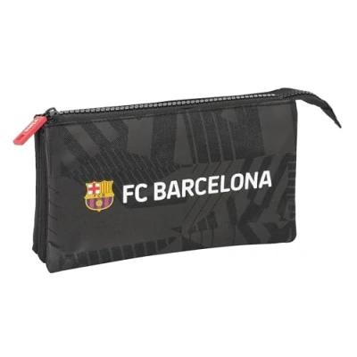 Afbeelding van Safta F.C. Barcelona Black Pennenetui voor kinderen, ideaal schoolleeftijd, comfortabel en veelzijdig, kwaliteit duurzaamheid, 22 x 3 12 cm, Zwart, Standaard, casual