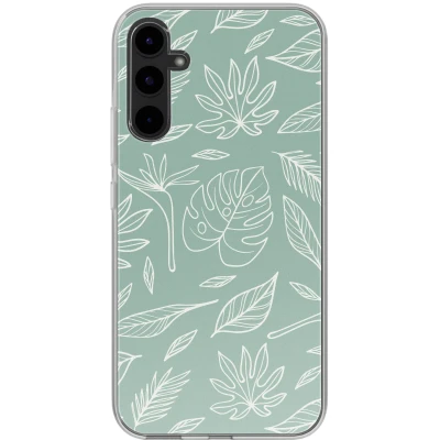 Afbeelding van Samsung Galaxy A34 (5G) Hoesje Siliconen en TPU (zacht) imoshion Softcase/Backcover Leaves Line Art Telefoonhoesje