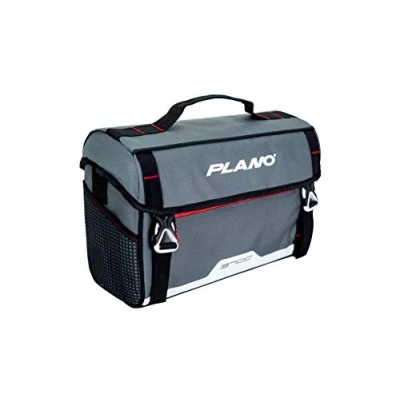 Afbeelding van Plano Weekend Series 3700 Softsider Tackle Bag, grijze stof, inclusief 2 Stowaway Utility Boxes, zachte visgerei opbergtas, waterbestendig
