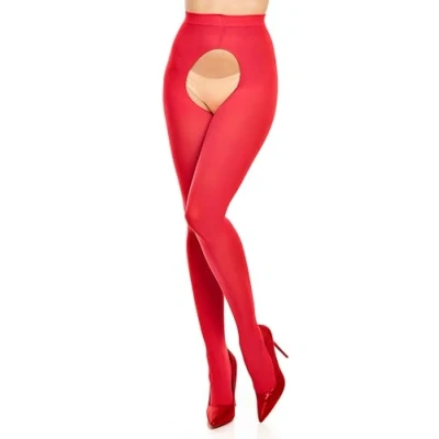 Afbeelding van GLAMORY Ouvert 60 Overt panty rood 3XL 56 58