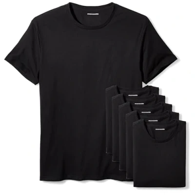 Afbeelding van Amazon Essentials Heren Onderhemd met ronde hals, 6 Pack, Zwart, XL