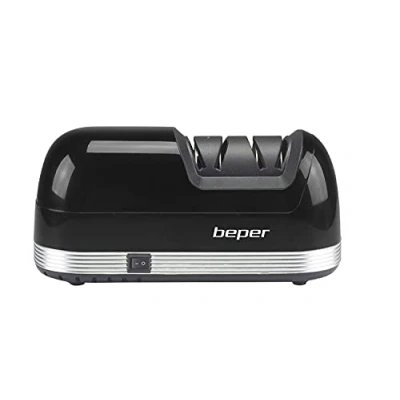 Afbeelding van BEPER P102ACP010 Elektrisch schuurapparaat, 40 W, diamantschijven, 2 slijpniveaus, antislip bodem, magneetvak voor afvalverzameling, zwart