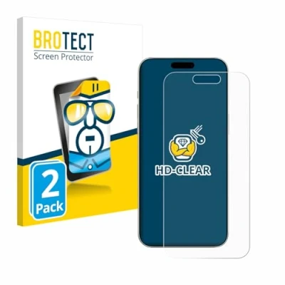 Afbeelding van BROTECT (2 Stuks) Schermbeschermer voor Apple iPhone 16 Screen Protector Transparant