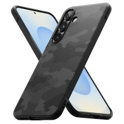 Afbeelding van Ringke Onyx Case Compatibel met Samsung S25 Hoesje Flexibele Behuizing Matte Textuur Duurzaam Schokbestendig Hoes voor Galaxy Cover Camo Black