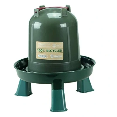 Afbeelding van GAUN S.A. Drankje voor gevogelte kippenbad kwartelbak met voeten, van gerecycled materiaal bajonetsluiting en ophanging (1,5 l tot 10 l) Made in Europe
