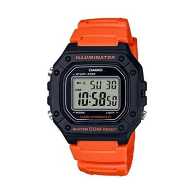 Afbeelding van Casio Heren Digitale Quartz Horloge met hars riem W 218H 4B2VCF